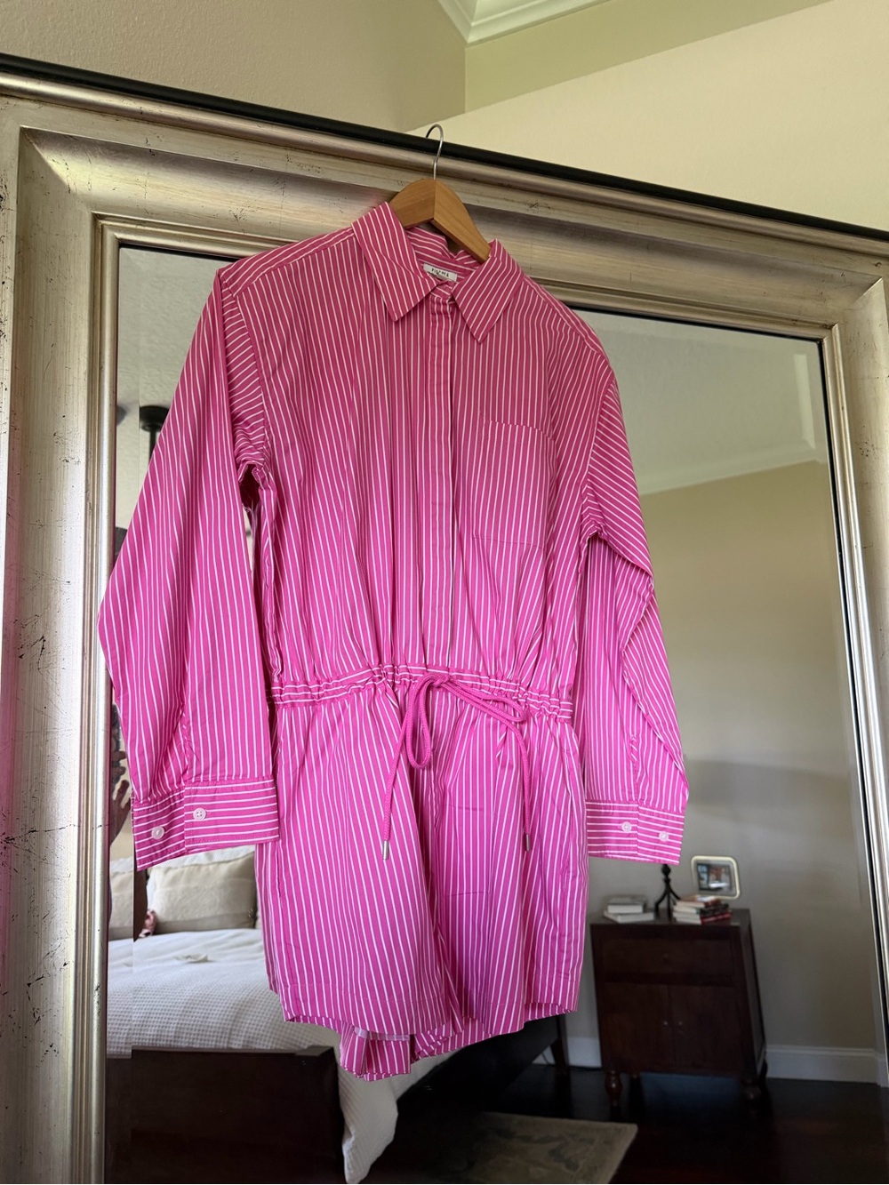 pistola Pink and White Striped Romper